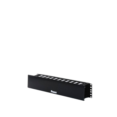 Organizador de Cables Horizontal PatchLink, Sencillo (Solo Frontal), Con Tapa Extendida, Para Rack de 19in, 2UR