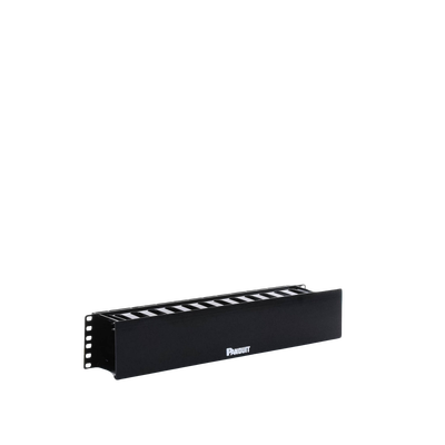 Organizador de Cables Horizontal PatchLink, Sencillo (Solo Frontal), Con Tapa Extendida, Para Rack de 19in, 2UR