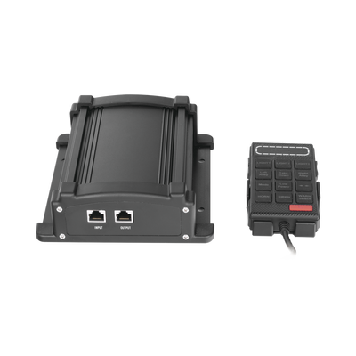 Sirena Vehicular de 100W de Potencia Con Controlador Unimando, Micrófono, Control de Tonos y Patrones de destello de Barras de Luces Serie X67 / X75