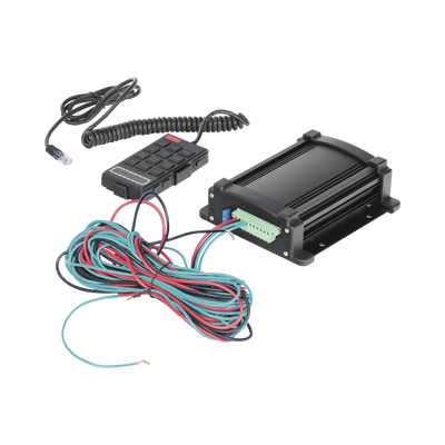 Sirena Vehicular de 100W de Potencia Con Controlador Unimando, Micrófono, Control de Tonos y Patrones de destello de Barras de Luces Serie X67 / X75