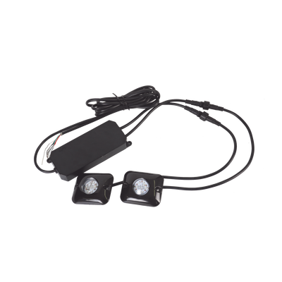 Estrobos Ocultos de 12 LED cada una, Color Rojo/Azul, Ideales para Vehículos Encubierto