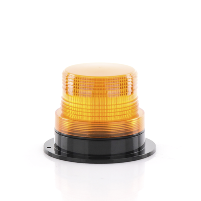 Burbuja Brillante de Larga Vida Útil, con 8 LEDs Color Ambar, Domo Ambar, 110 Vca