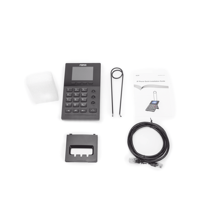 Teléfono IP para Call Center para 2 lineas SIP con soporte para diadema, pantalla LCD de 2.8 pulgadas a color, PoE