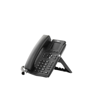 Teléfono IP empresarial para 4 líneas SIP con pantalla LCD de 2.4 pulgadas a color, Opus y conferencia de 3 vías, PoE.