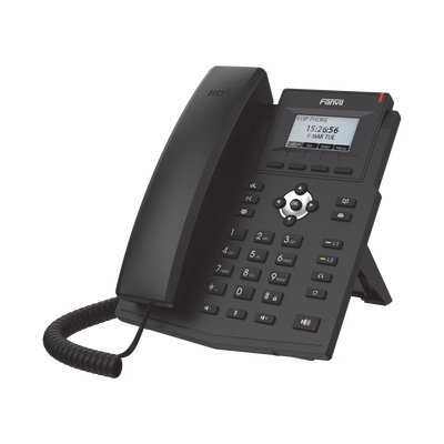 Teléfono IP Gigabit empresarial para 2 líneas SIP con pantalla LCD, Opus y conferencia de 6 participantes, PoE.