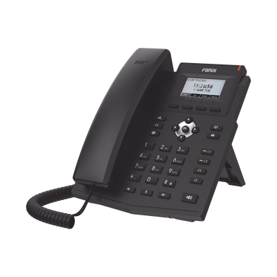 Teléfono IP Gigabit empresarial para 2 líneas SIP con pantalla LCD, Opus y conferencia de 6 participantes, PoE.