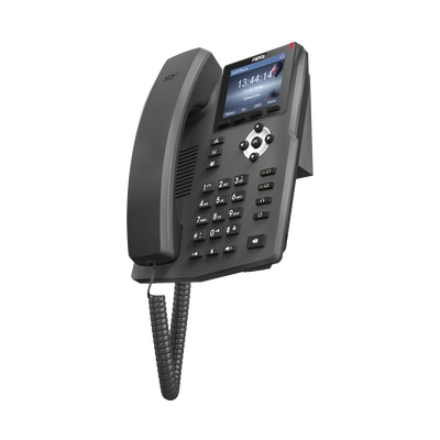 Teléfono IP empresarial para 2 lineas SIP con pantalla LCD de 2.4 Pulgadas a color y conferencia de 3 vías, PoE