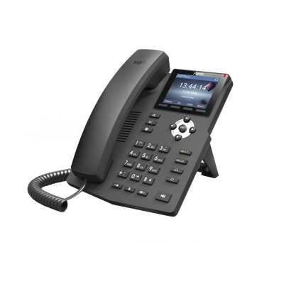 Teléfono IP empresarial para 2 lineas SIP con pantalla LCD de 2.4 Pulgadas a color y conferencia de 3 vías, PoE