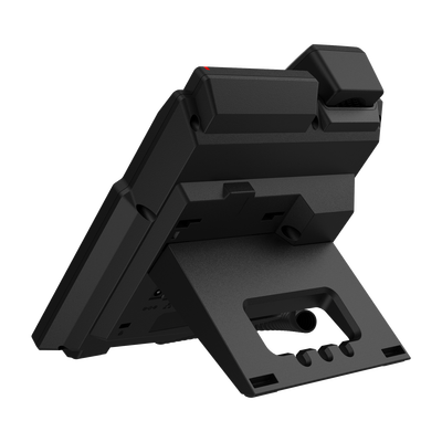 Teléfono IP empresarial para 4 líneas SIP con pantalla LCD de 2.4 pulgadas a color, Opus y conferencia de 6 participantes, PoE.