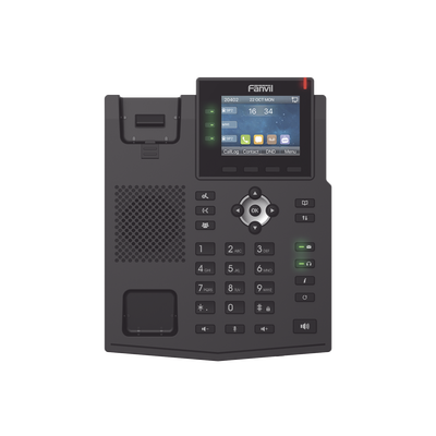 Teléfono IP Empresarial con Estándares Europeos, 6 lineas SIP con pantalla LCD a color, puertos Gigabit, IPv6, Opus y conferencia de 3 vías, PoE/DC