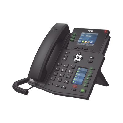 Teléfono IP Empresarial con Estándares Europeos, 12 lineas SIP con pantalla a color, 30 teclas DSS/BLF, puertos Gigabit, IPv6, Opus , PoE/DC