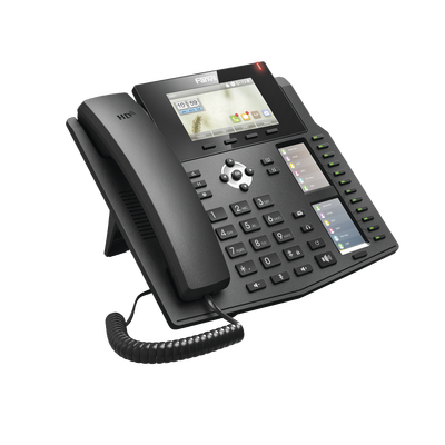 Teléfono IP empresarial para 20 líneas SIP, Voz HD, 3 Pantallas LCD a Color, 12 teclas BLF, PoE