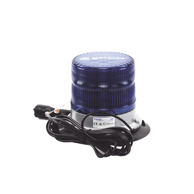 Baliza led pulso, 12-24vdc, 11 patrones de flash, montaje de imán de vacío, azul