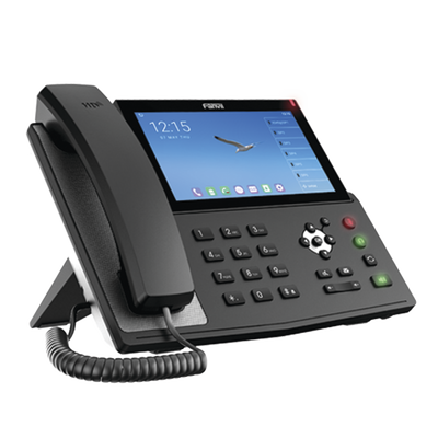 Teléfono IP  Android Empresarial para 20 lineas SIP, pantalla táctil, Wi-Fi y Bluetooth, PoE, hasta 112 botones DSS, puertos Gigabit, soporta recepción de video.