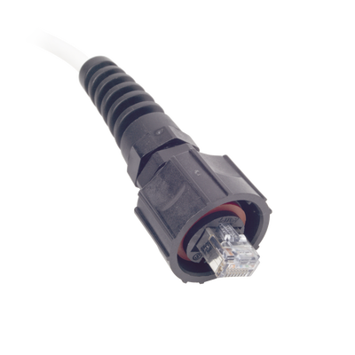 Patch Cord Reforzado Industrial (Ruggedized), Cat6A Blindado S/FTP, CM/LS0H, 5 Ft