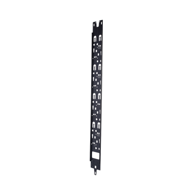 Panel Administrador de Cables Vertical para Gabinete FlexFusion™ de 45RU, Acepta Anillos en D, Anillos S1DR, S2DR y L; S1LR, S2LR, Color Negro