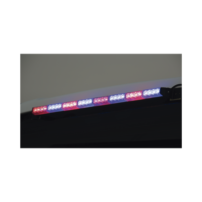 Barra de luz de advertencia de 8 módulos rojo / azul