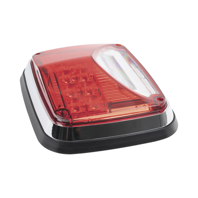 Luz de advertencia de 8 X 6", Color Rojo, Con Luz de Trabajo Clara, Ideal para Ambulancias