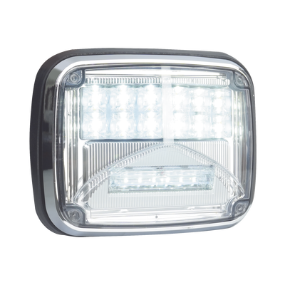 Luz de advertencia de 8 X 6", Color Claro, Con Luz de Trabajo Clara, Ideal para Ambulancias