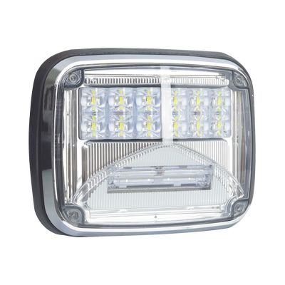 Luz de advertencia de 8 X 6", Color Claro, Con Luz de Trabajo Clara, Ideal para Ambulancias