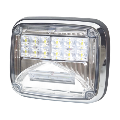 Luz de advertencia de 8 X 6", Color Claro, Con Luz de Trabajo Clara, Ideal para Ambulancias