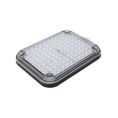 Luz de Advertencia de 9X7", Bicolor Rojo/Claro, Ideal para Ambulancias