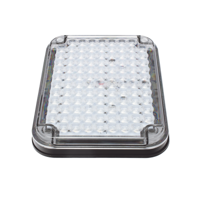 Luz de Advertencia de 9X7", Bicolor Rojo/Claro, Ideal para Ambulancias