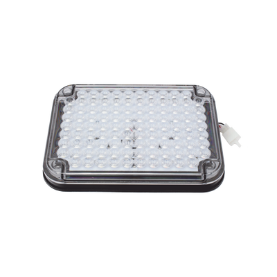 Luz de Advertencia de 9X7", Bicolor Rojo/Claro, Ideal para Ambulancias