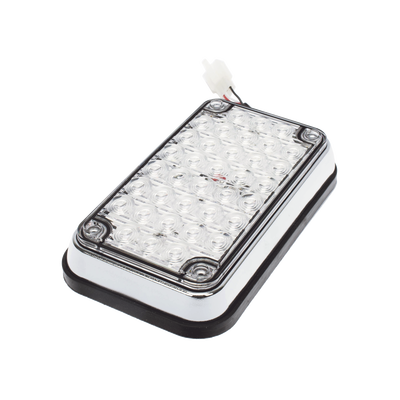 Luz de Advertencia de 6X4", Bicolor Rojo/Claro, Ideal para Ambulancias