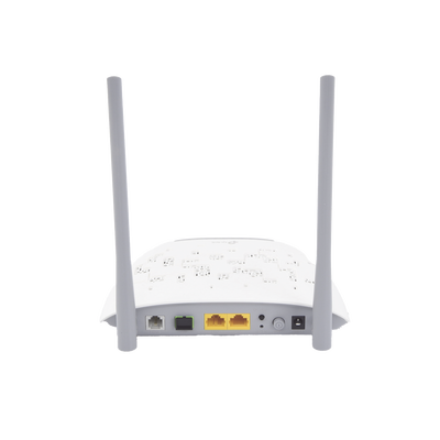 ONU/ONT - Router inalámbrico GPON N 300 Mbps / Frecuencia de 2.4 GHz / 1 puerto GPON SC-APC / 2 puertos LAN (1 GE/ 1 FE) / 1 puerto POTS (FXS) / Soporta AgiNet Config - AgiNet ASC (herramienta de gestión remota)