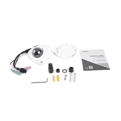 Cámara IP Mini Domo Antivandálica 2MP / Lente 2.4mm / WDR 150db / IP66 / H.265 & WiseStream II