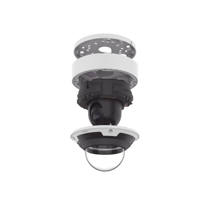 Cámara Domo 4K con Inteligencia artificial / Lente Motorizado de 4.4 a 9.3mm/ P-Iris/ WDR 120dB/ IP67/ IP6K9K/ IK10+/ NEMA4X/ MicroSD hasta 1TB/ ONVIF
