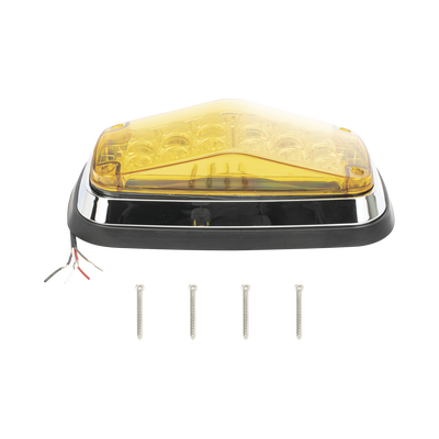 Luz de advertencia 8 X 4", Color Ámbar, IP67, SAE,  Ideal para Ambulancias