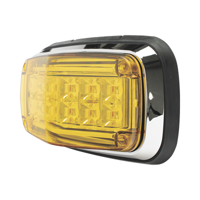 Luz de advertencia 8 X 4", Color Ámbar, IP67, SAE,  Ideal para Ambulancias