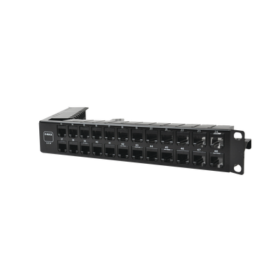 Patch Panel UTP Z-MAX Categoría 6A, de 48 puertos, Angulado, 1UR