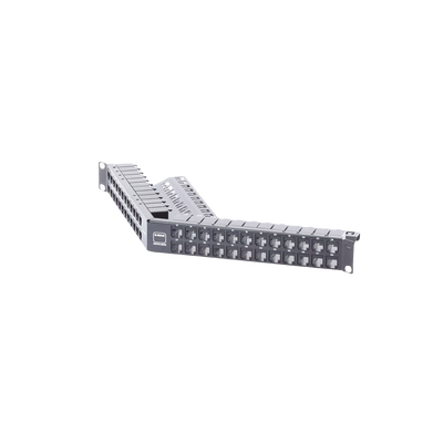 Patch Panel Z-MAX de 48 puertos, Blindado, Precargado con Jacks Categoría 6A,  Angulado, 1UR