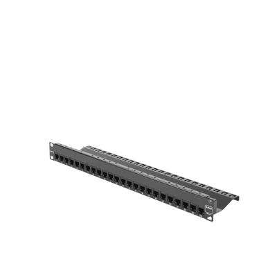 Patch Panel UTP Z-MAX de 24 puertos, Precargado con Jacks Categoría 6, Plano, 1UR