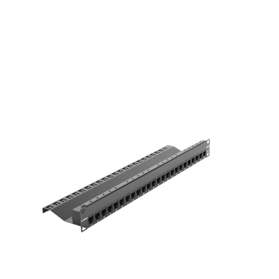 Patch Panel UTP Z-MAX de 24 puertos, Precargado con Jacks Categoría 6, Plano, 1UR