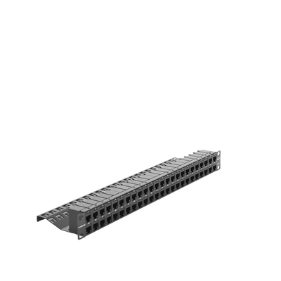 Patch Panel UTP Z-MAX de 48 puertos, Precargado con Jacks Categoría 6, Plano, 1UR