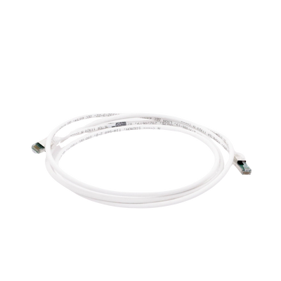 Patch Cord Z-MAX Cat6A S/FTP, CM/LS0H, 7ft, Color Blanco, Versión Bulk (Sin Empaque Individual)