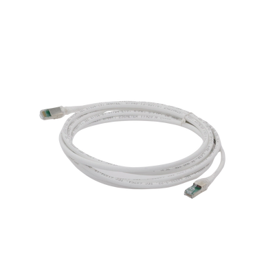 Patch Cord Z-MAX Cat6A S/FTP, CM/LS0H, 10ft, Color Blanco, Versión Bulk (Sin Empaque Individual)