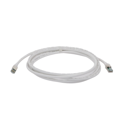 Patch Cord Z-MAX Cat6A S/FTP, CM/LS0H, 10ft, Color Blanco, Versión Bulk (Sin Empaque Individual)