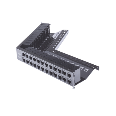 Patch Panel Z-MAX de 48 puertos, Blindado, Modular (vacío), Angulado, 1UR