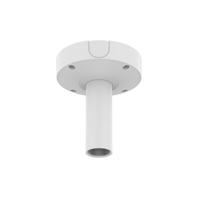 Base de Montaje para Techo SBP-180CMB / Aluminio / Color Blanco RAL9003 / Diámetro 180 mm / Peso 970 g / Tornillo TR30 / Orificio Conduit 19.1 mm / Compatible con Múltiples Modelos Hanwha.