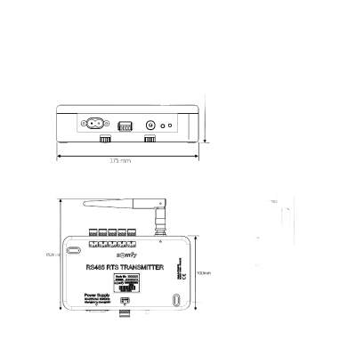 Interfaz convertidor de señal RTS // RS485 / 5 contactos secos.