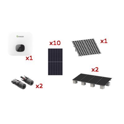 Kit Solar Interconexion  / 6 kW  220Vca / Inversor GROWATT / Montaje Incluido