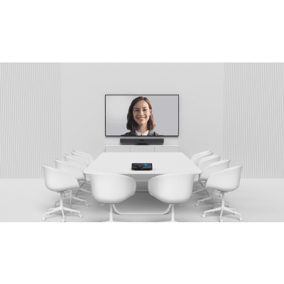Barra de Videoconferencia Yealink A50 con IA y Consola Táctil CTP25, Todo en Uno para Salas Medianas y Grandes con Seguimiento Automático del Hablante