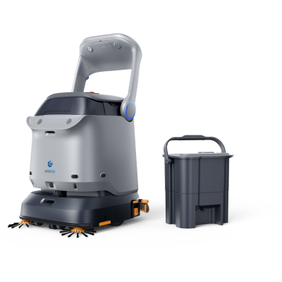 Robot de Limpieza Automático C40 / Modo de Limpieza Doble Barrido + Aspirado / Potencia de Succión 23500Pa / Tanque de Agua Limpia 16L / Tanque de Agua Sucia 14L / Batería LFP 25.6V 50Ah / Pantalla de Operación 11.6 Pulgadas /