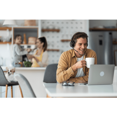 Diadema Inalámbrica WH64 Hybrid Dual UC de Yealink con DECT-Bluetooth y Acoustic Shield 2.0