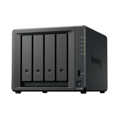 NAS DiskStation DS925+ | 4 Bahías | Expandible a 9 Bahías | 2 Puertos 2.5GbE | 2 Ranuras M.2 NVMe | AMD Ryzen V1500B | 4 GB DDR4 ECC | Hasta 565 MB/s Escritura Secuencial | Compatible con RAID | Synology DSM.